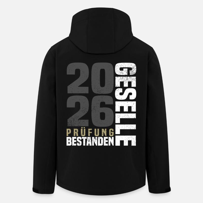 Geselle Abschluss 2026 - Recycelte Männer Softshell-Jacke von Stanley/Stella - Schwarz