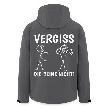 Strichmännchen BEINE NICHT VERGESSEN Lustiges - Recycelte Männer Softshell-Jacke von Stanley/Stella - Schwarz - Hinten - AI Model Male 185 light (185cm)