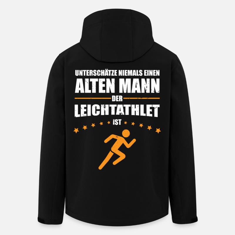 Gift Old Man - Athlete | Retro Vintage - Men’s Recycled Softshell Jacket by Stanley/Stella - black