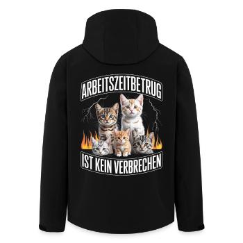 Arbeitszeitbetrug Ist Kein Verbrechen Y2K Bootleg - Recycelte Männer Softshell-Jacke von Stanley/Stella - Schwarz - Hinten - AI Model Male 185 light (185cm)