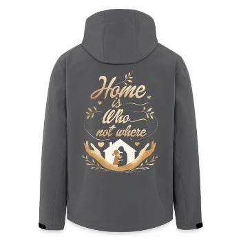 Humanité Égalité La maison est qui pas où - Veste softshell homme en polyester recyclé Stanley/Stella - noir - Dos - AI Model Male 185 light (185cm)