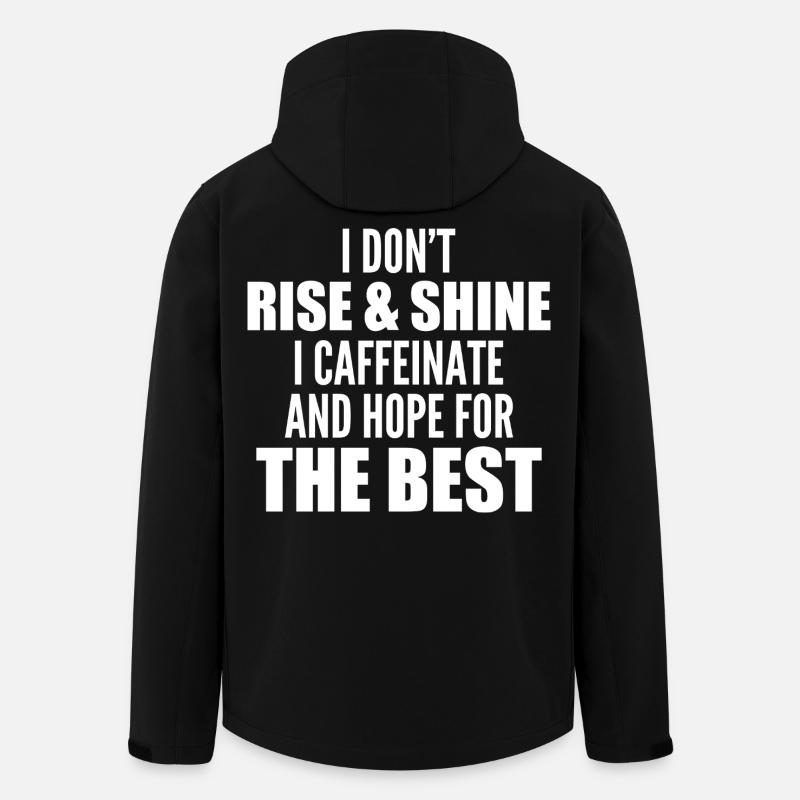 I Don't Rise And Shine  - Veste softshell homme en polyester recyclé Stanley/Stella - noir