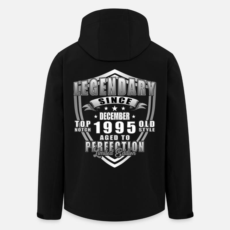Décembre 1995 Jubilé 1995 Légendes Décembre - Veste softshell homme en polyester recyclé Stanley/Stella - noir