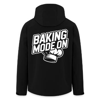 Backmodus Aktiv – Bäcker Stil - Recycelte Männer Softshell-Jacke von Stanley/Stella - Schwarz - Hinten - AI Model Male 185 light (185cm)