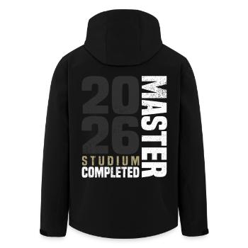 Master's degree 2026 - Men’s Recycled Softshell Jacket by Stanley/Stella - black - Back - AI Model Male 185 light (185cm)