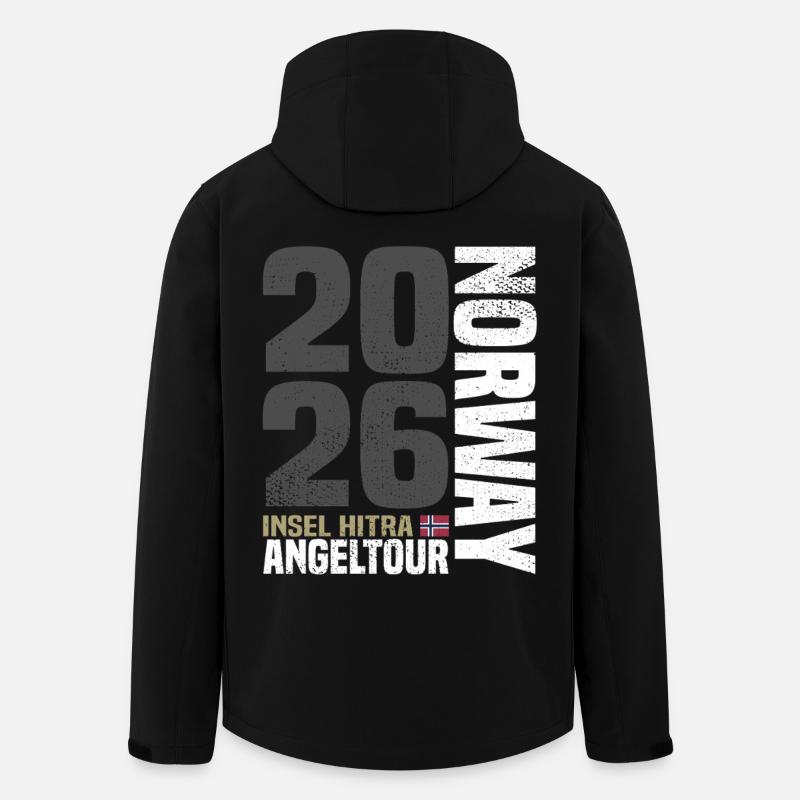 Angeltour Norwegen Hitra - Recycelte Männer Softshell-Jacke von Stanley/Stella - Schwarz