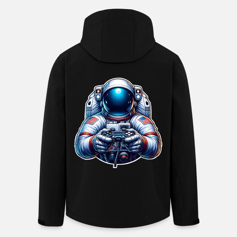 Astronaut Gaming Gamer - Recycelte Männer Softshell-Jacke von Stanley/Stella - Schwarz