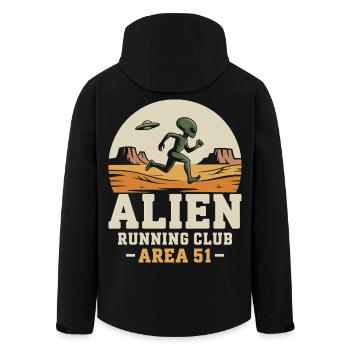 Funny Area 51 Alien OVNI Running Runner - Veste softshell homme en polyester recyclé Stanley/Stella - noir - Dos - AI Model Male 185 light (185cm)