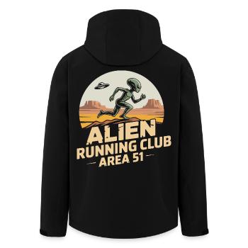 Funny Area 51 Alien OVNI Running Runner - Veste softshell homme en polyester recyclé Stanley/Stella - noir - Dos - AI Model Male 185 light (185cm)
