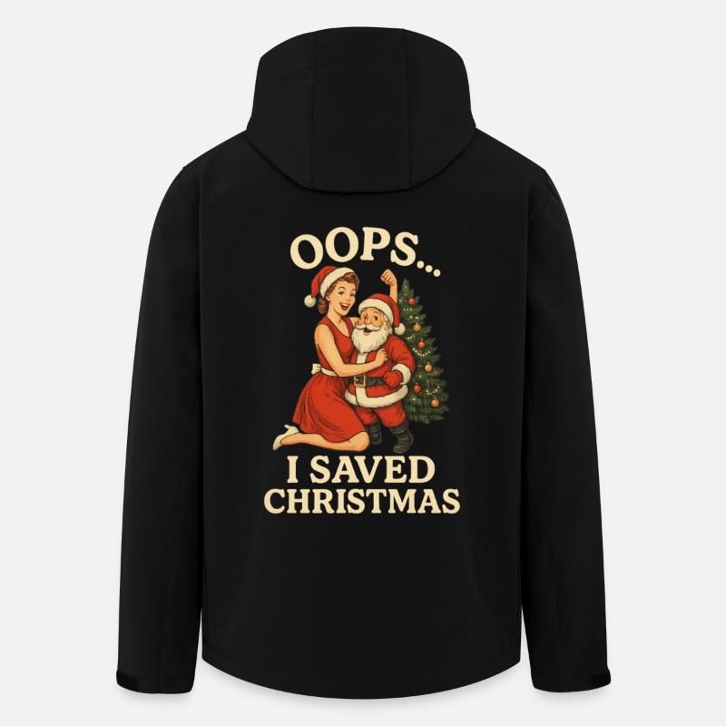 Oops I Saved Christmas - Men’s Recycled Softshell Jacket by Stanley/Stella - black