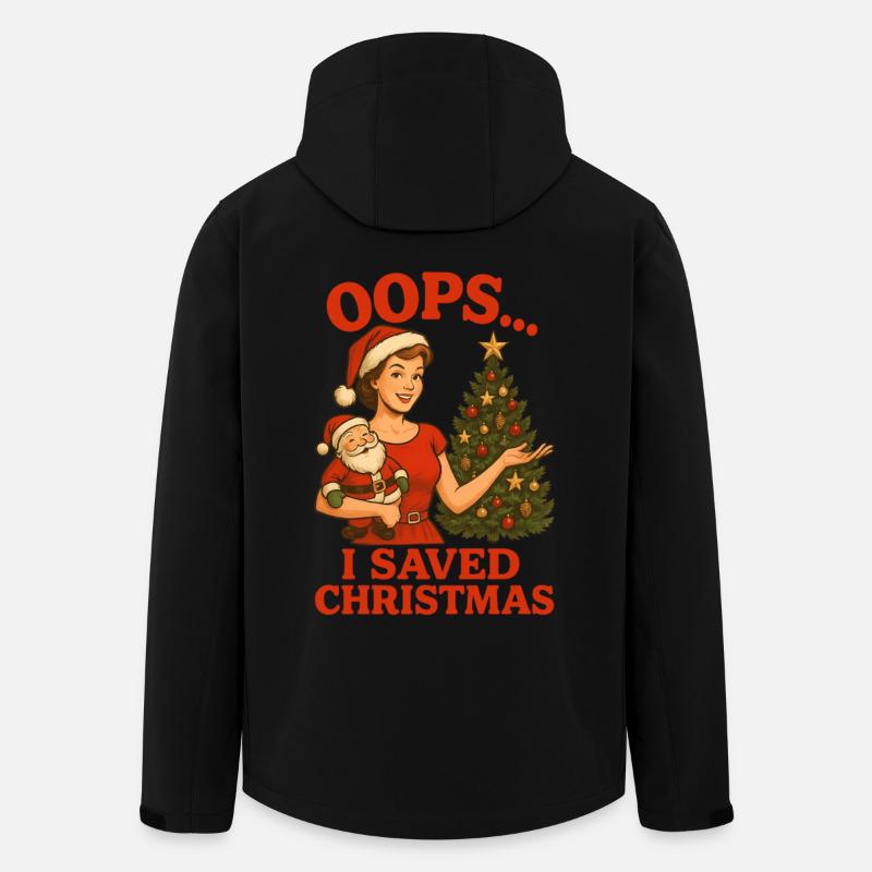 Oops I Saved Christmas - Men’s Recycled Softshell Jacket by Stanley/Stella - black