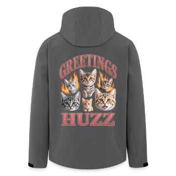 Salutations Huzz Bootleg inportable - Veste softshell homme en polyester recyclé Stanley/Stella - noir - Dos - AI Model Male 185 light (185cm)