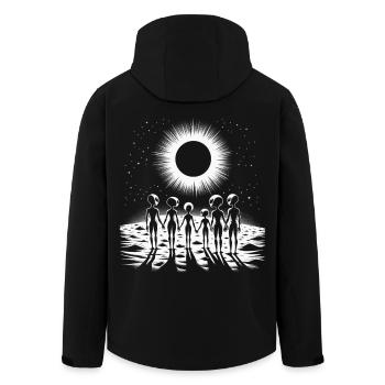 Cosmic Silhouette Familienkreis - Recycelte Männer Softshell-Jacke von Stanley/Stella - Schwarz - Hinten - AI Model Male 185 light (185cm)