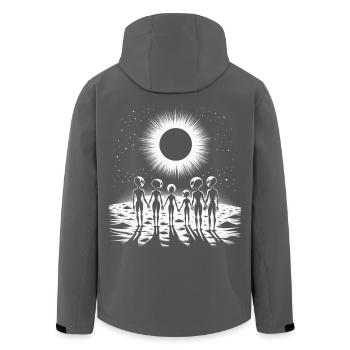 Cosmic Silhouette Familienkreis - Recycelte Männer Softshell-Jacke von Stanley/Stella - Anthrazit - Hinten - AI Model Male 185 light (185cm)