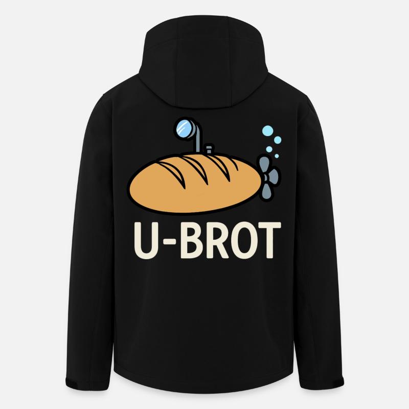 U-Brot Retro Logo - Recycelte Männer Softshell-Jacke von Stanley/Stella - Schwarz