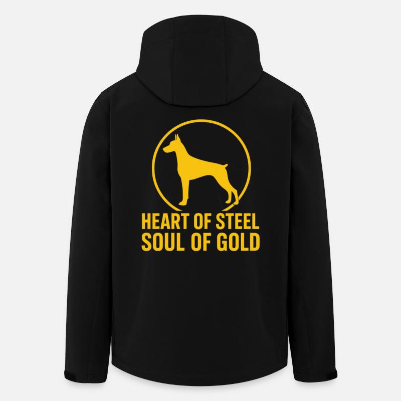 Dobermann Design für echte Liebhaber  - Recycelte Männer Softshell-Jacke von Stanley/Stella - Schwarz