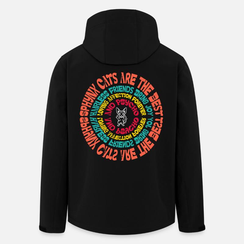 Sphynx Cat Mandala Funny Sayings Sarcastic Humor - Men’s Recycled Softshell Jacket by Stanley/Stella - black