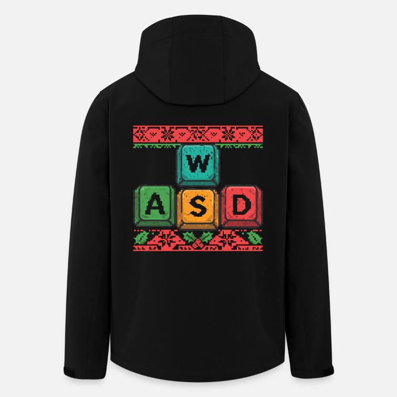 WASD Gaming Weihnachten - Recycelte Männer Softshell-Jacke von Stanley/Stella - Schwarz