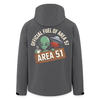 Funny Area 51 Alien UFO Amateurs de café - Veste softshell homme en polyester recyclé Stanley/Stella - noir - Dos - AI Model Male 185 light (185cm)
