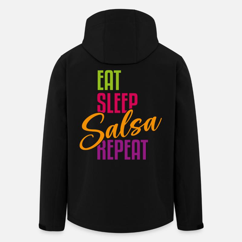 Manger Sleep Salsa Répéter – Tenue Salsa - Veste softshell homme en polyester recyclé Stanley/Stella - noir
