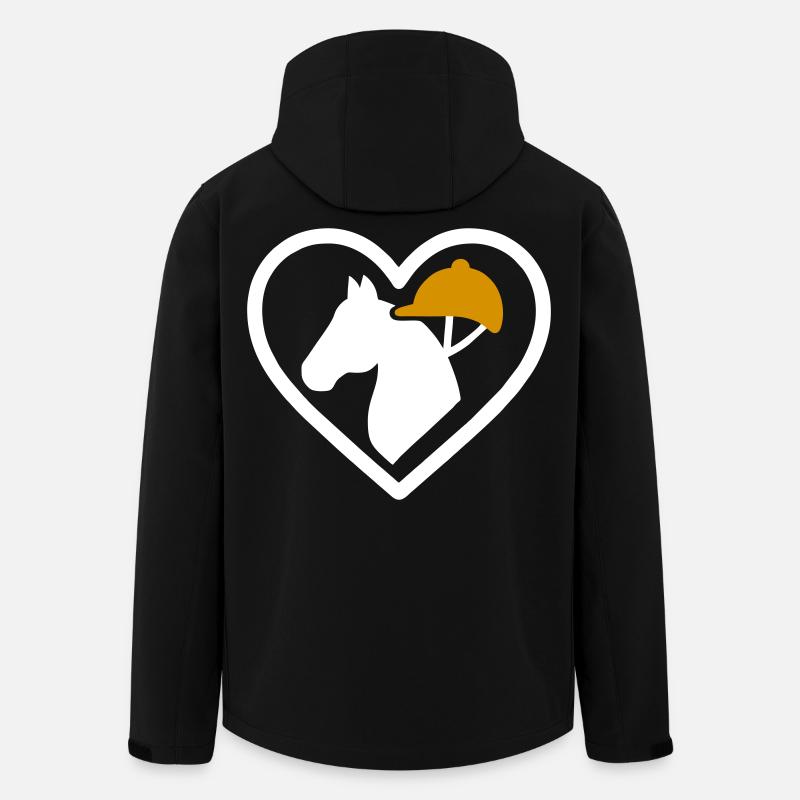 Reiten Herz Reiter Liebe Geschenk - Recycelte Männer Softshell-Jacke von Stanley/Stella - Schwarz