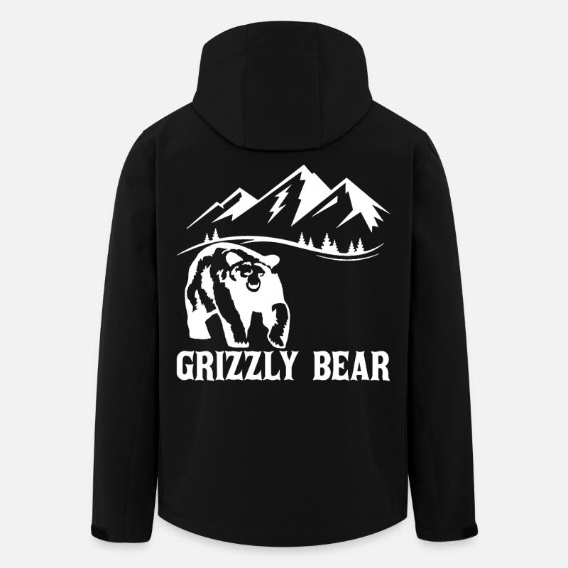 Hiking with a (white) bear - Men’s Recycled Softshell Jacket by Stanley/Stella - black