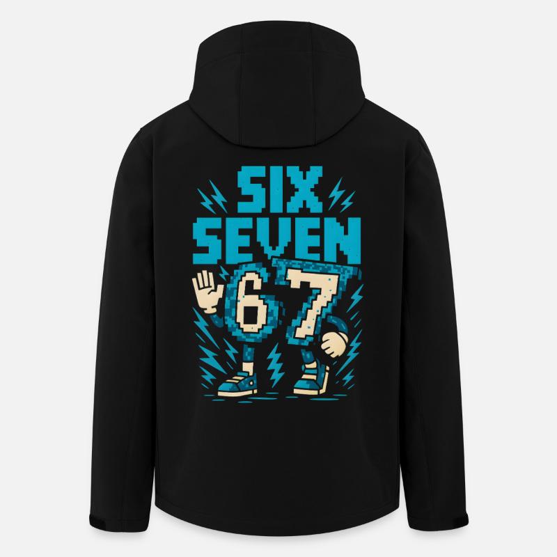 Flash rétro de 67 pixels - Veste softshell homme en polyester recyclé Stanley/Stella - noir