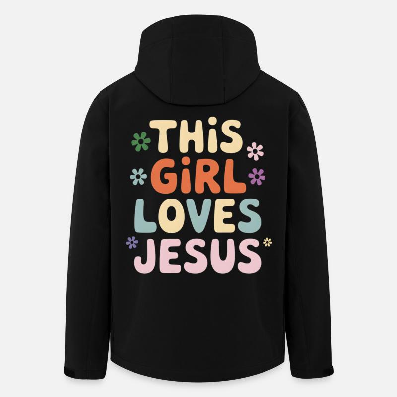 Dieses Mädchen liebt Jesus - Recycelte Männer Softshell-Jacke von Stanley/Stella - Schwarz