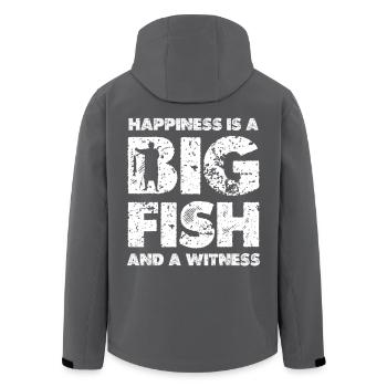 Gros Poissons Bonheur - Veste softshell homme en polyester recyclé Stanley/Stella - charbon - Dos - AI Model Male 185 light (185cm)