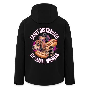 Easily Distracted By Small Wieners Unwearable - Men’s Recycled Softshell Jacket by Stanley/Stella - black - Back - AI Model Male 185 light (185cm)