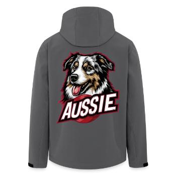 Conception de chien australien – Fan de berger australien - Veste softshell homme en polyester recyclé Stanley/Stella - noir - Dos - AI Model Male 185 light (185cm)