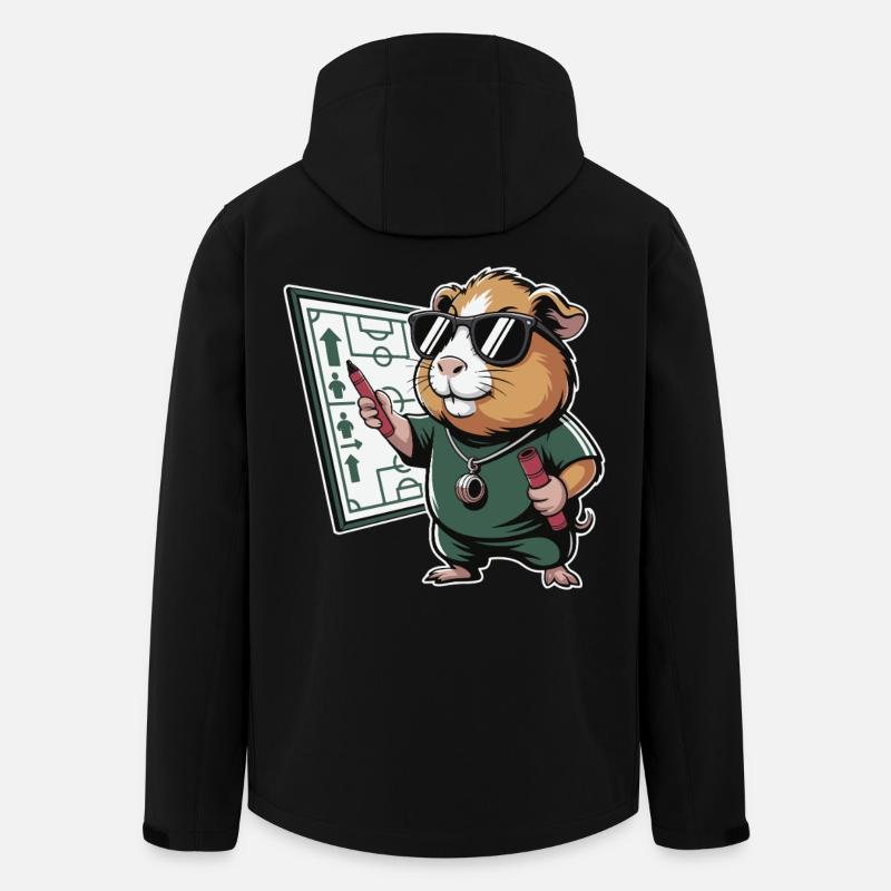 Hamster Coach with Schedule - Men’s Recycled Softshell Jacket by Stanley/Stella - black