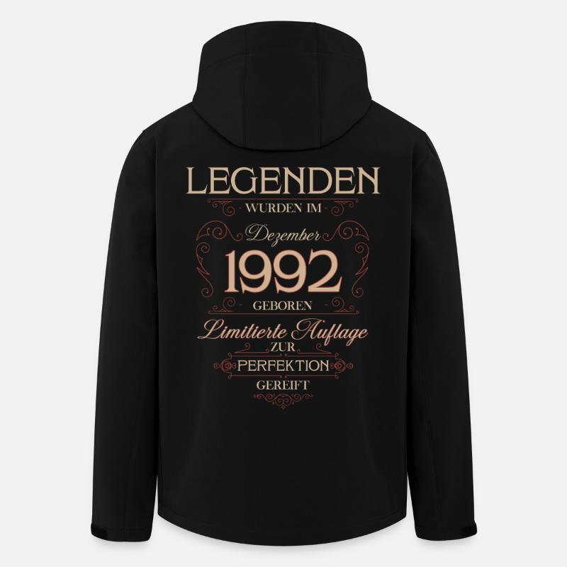 33rd Birthday Legend December 1992 - Men’s Recycled Softshell Jacket by Stanley/Stella - black