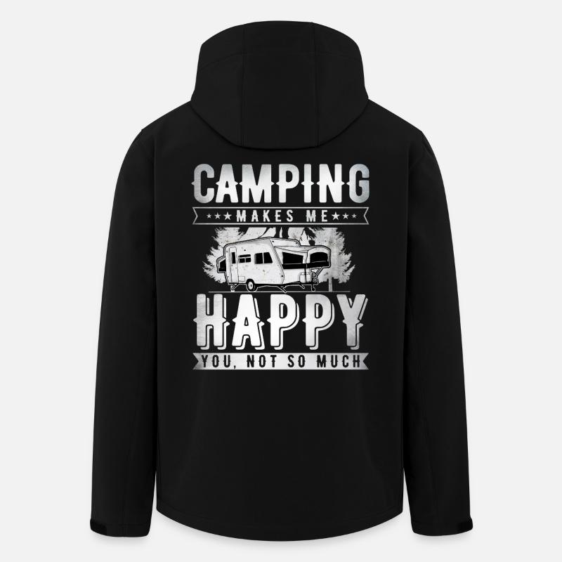 Camping - Veste softshell homme en polyester recyclé Stanley/Stella - noir