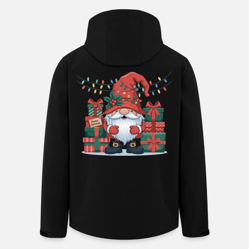 Gnome de Noël Gnome - Veste softshell homme en polyester recyclé Stanley/Stella - noir