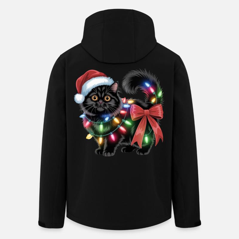 Weihnachten Katze  - Recycelte Männer Softshell-Jacke von Stanley/Stella - Schwarz