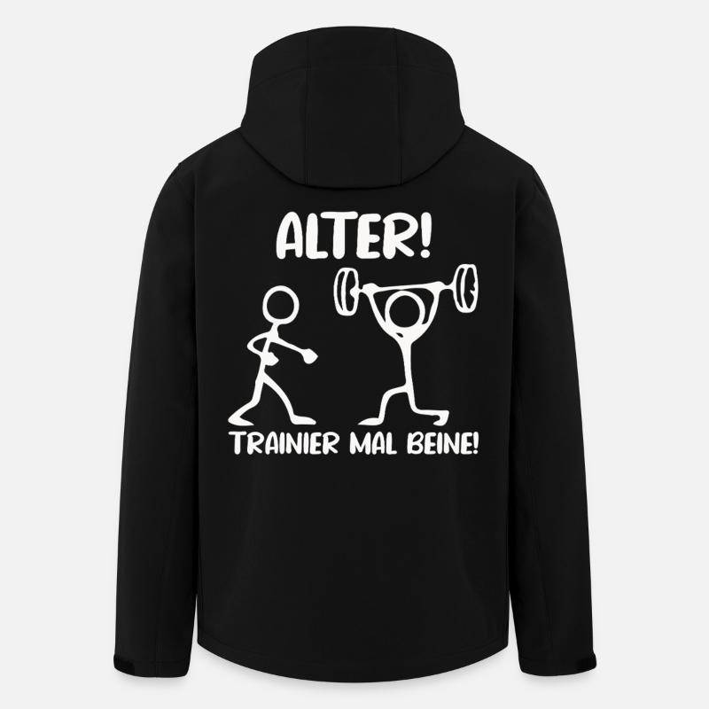 Figurine allumette TRAIN LEGS Fun - Veste softshell homme en polyester recyclé Stanley/Stella - noir