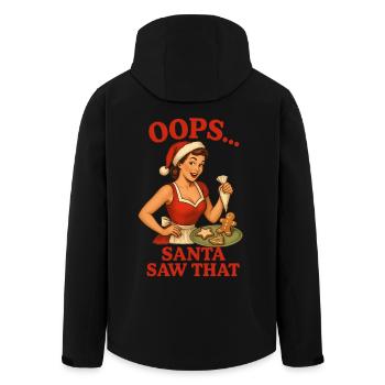 Oops Santa Saw That - Recycelte Männer Softshell-Jacke von Stanley/Stella - Schwarz - Hinten - AI Model Male 185 light (185cm)