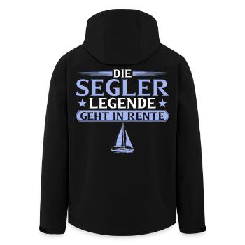 Légende du marin à la retraite - Veste softshell homme en polyester recyclé Stanley/Stella - noir - Dos - AI Model Male 185 light (185cm)