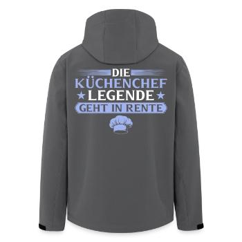 Chef légendaire à la retraite - Veste softshell homme en polyester recyclé Stanley/Stella - noir - Dos - AI Model Male 185 light (185cm)