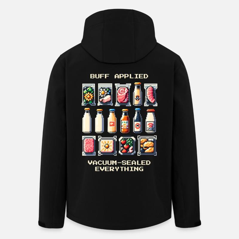 Vakuumieren & Prepping | Pixel Art - Recycelte Männer Softshell-Jacke von Stanley/Stella - Schwarz