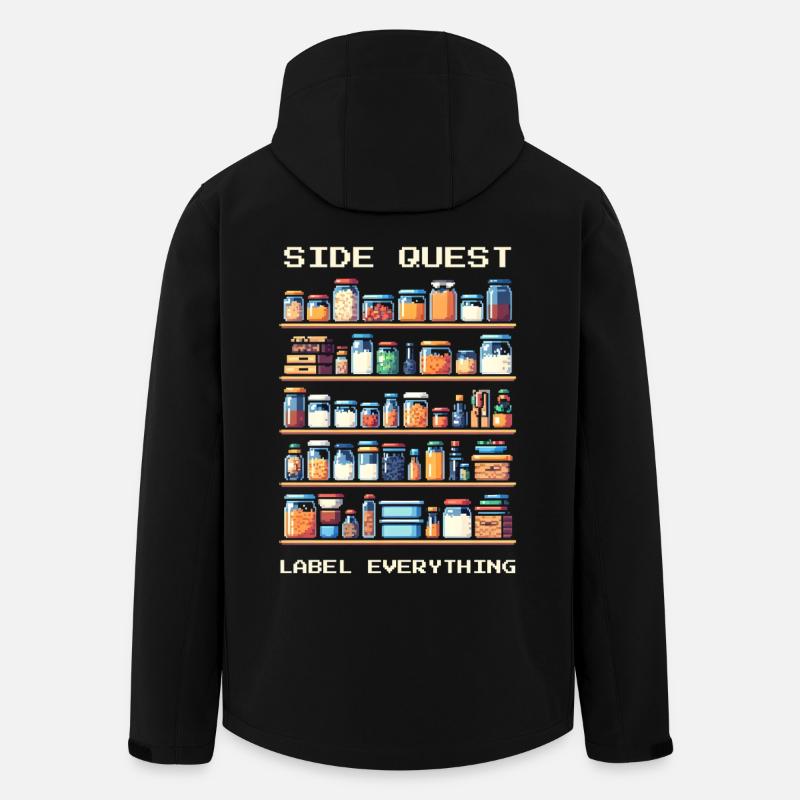 Side Quest | Label all - Men’s Recycled Softshell Jacket by Stanley/Stella - black