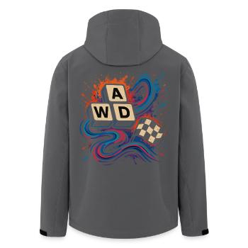 AWD Racing Keys Drift Retro Shirt - Recycelte Männer Softshell-Jacke von Stanley/Stella - Schwarz - Hinten - AI Model Male 185 light (185cm)