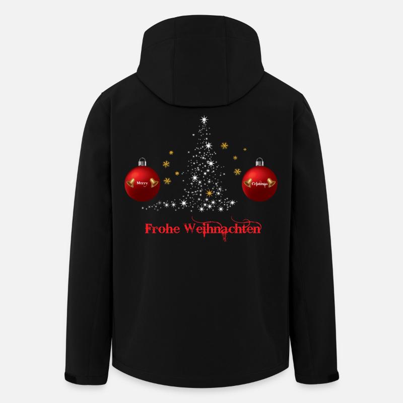 Frohe Weihnachten Ornamentbaum, Weihnachtsgeschenk - Recycelte Männer Softshell-Jacke von Stanley/Stella - Schwarz