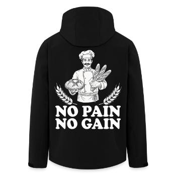 Bread Bakery Humor Baker - Men’s Recycled Softshell Jacket by Stanley/Stella - black - Back - AI Model Male 185 light (185cm)