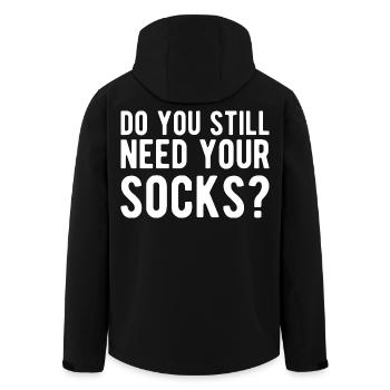 Do You Still Need Your Socks? Foot Fetish Friday - Men’s Recycled Softshell Jacket by Stanley/Stella - black - Back - AI Model Male 185 light (185cm)