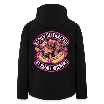 Easily Distracted By Small Wieners Unwearable - Men’s Recycled Softshell Jacket by Stanley/Stella - black - Back - AI Model Male 185 light (185cm)