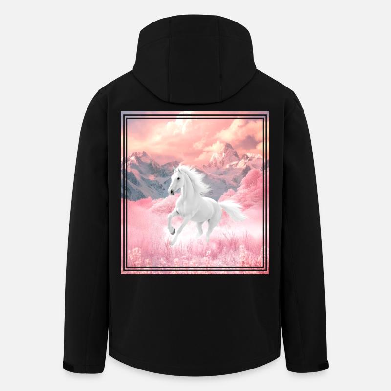 Pferd  - Recycelte Männer Softshell-Jacke von Stanley/Stella - Schwarz