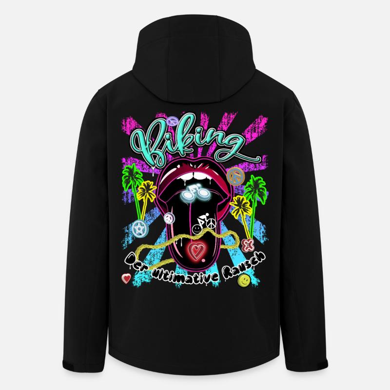 Biking - Recycelte Männer Softshell-Jacke von Stanley/Stella - Schwarz