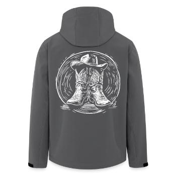 Bottes western en cercle tourbillonnant - Veste softshell homme en polyester recyclé Stanley/Stella - noir - Dos - AI Model Male 185 light (185cm)